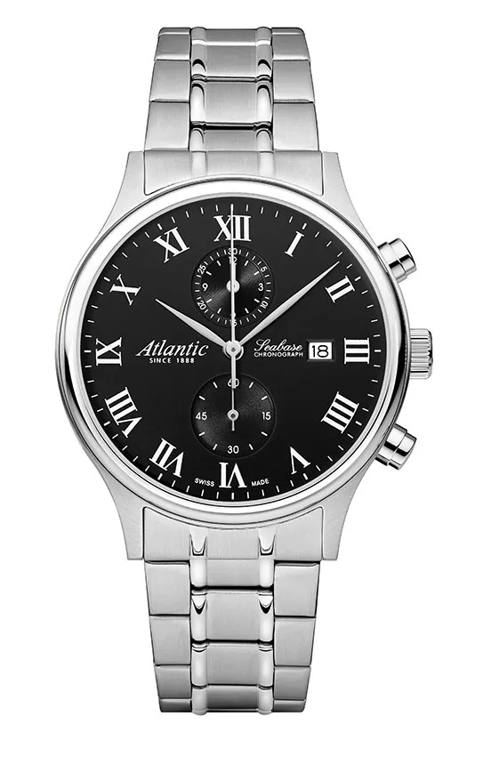 atlantic-watch-seabase-chronograph-nm-herrenuhr-stahl-schwarz-roman image 1