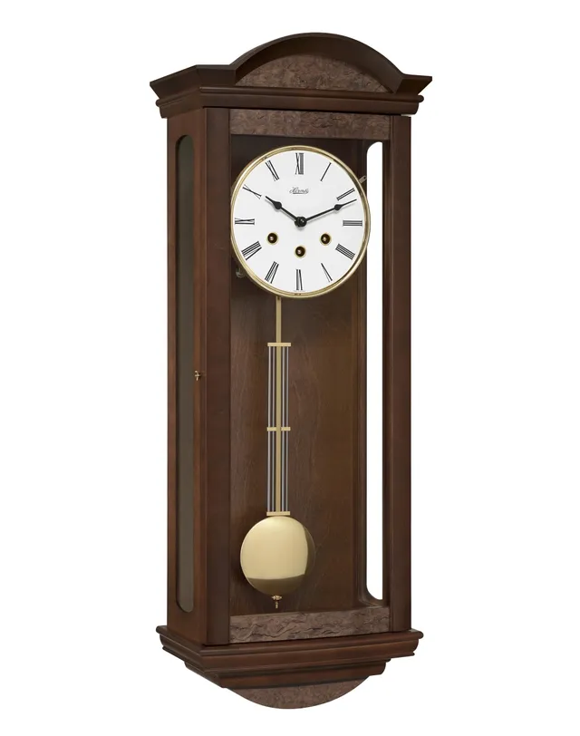 hermle-71001-030341-pendelwanduhr-wurzelholz-westminster-66-cm image 1