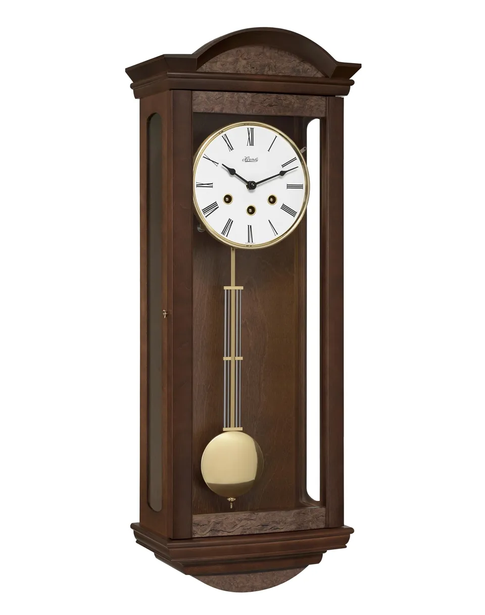 hermle-71001-030341-pendelwanduhr-wurzelholz-westminster-66-cm image 1