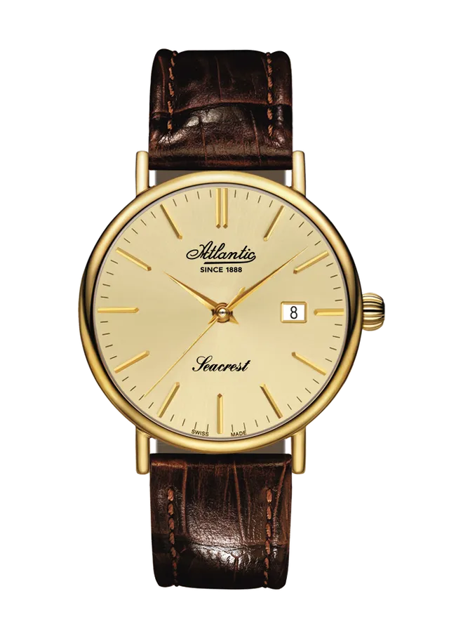 atlantic-watch-seacrest-herrenuhr-gelbgold-pvd-champagner image 1