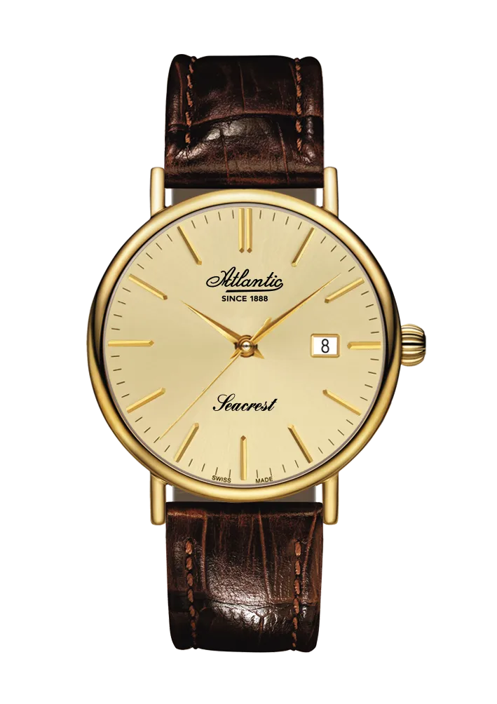 atlantic-watch-seacrest-herrenuhr-gelbgold-pvd-champagner image 1
