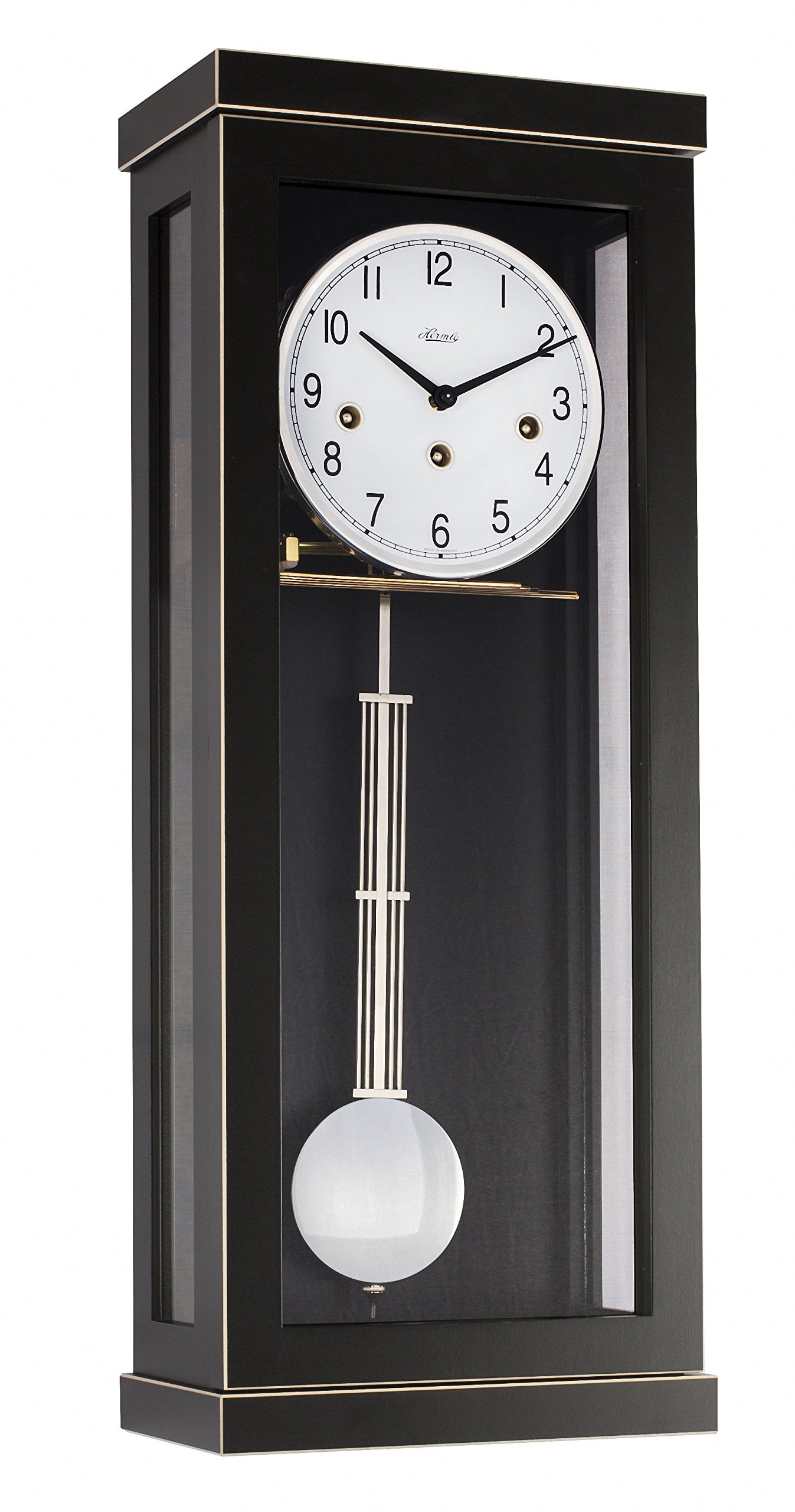 hermle-70989-740141-wanduhr-mechanische-wanduhr-schwarz-mit-14-tage-gangdauer image 1