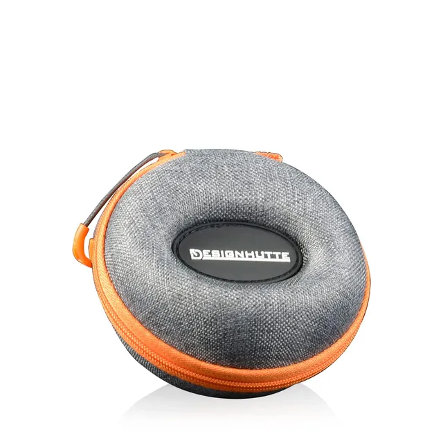 Designhütte Uhrenbox Donut Hellgrau-Orange für 1 Uhr Reiseetui
