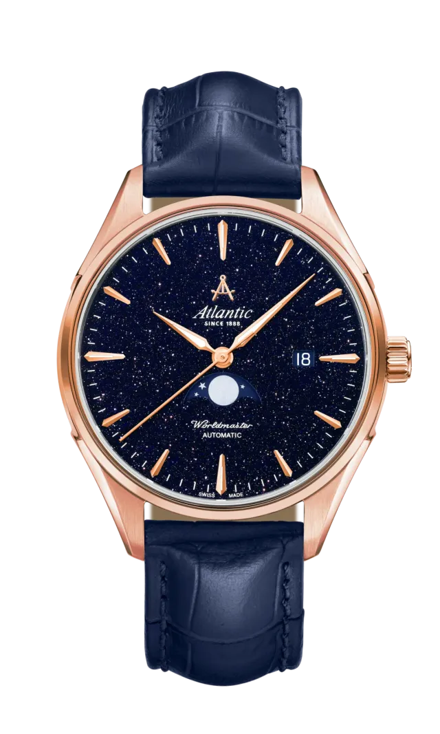 atlantic-watch-worldmaster-nightsky-mondphase-ros-gold-blau-aventurin image 1