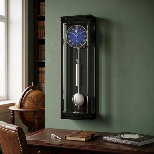 hermle-71013-740761-regulator-pendelwanduhr-monatsl-ufer-mondphase-schwarz-blau- image 5