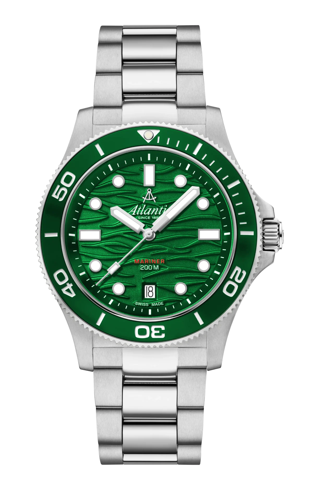 atlantic-watch-mariner-quartz-wave-green-42mm image 1