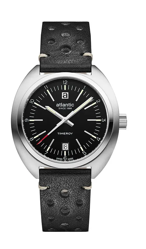 atlantic-watch-timeroy-ne-herrenuhr-schwarz-leder image 1