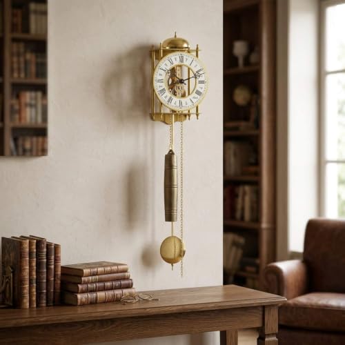hermle-70332-000711-skelett-pendelwanduhr-gold image 5