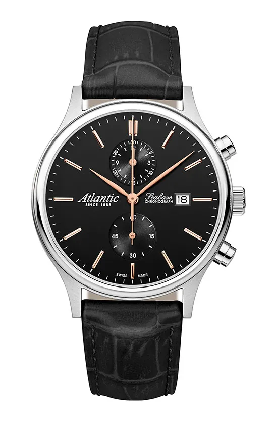 atlantic-watch-seabase-chronograph-black-dial-herrenuhr image 1
