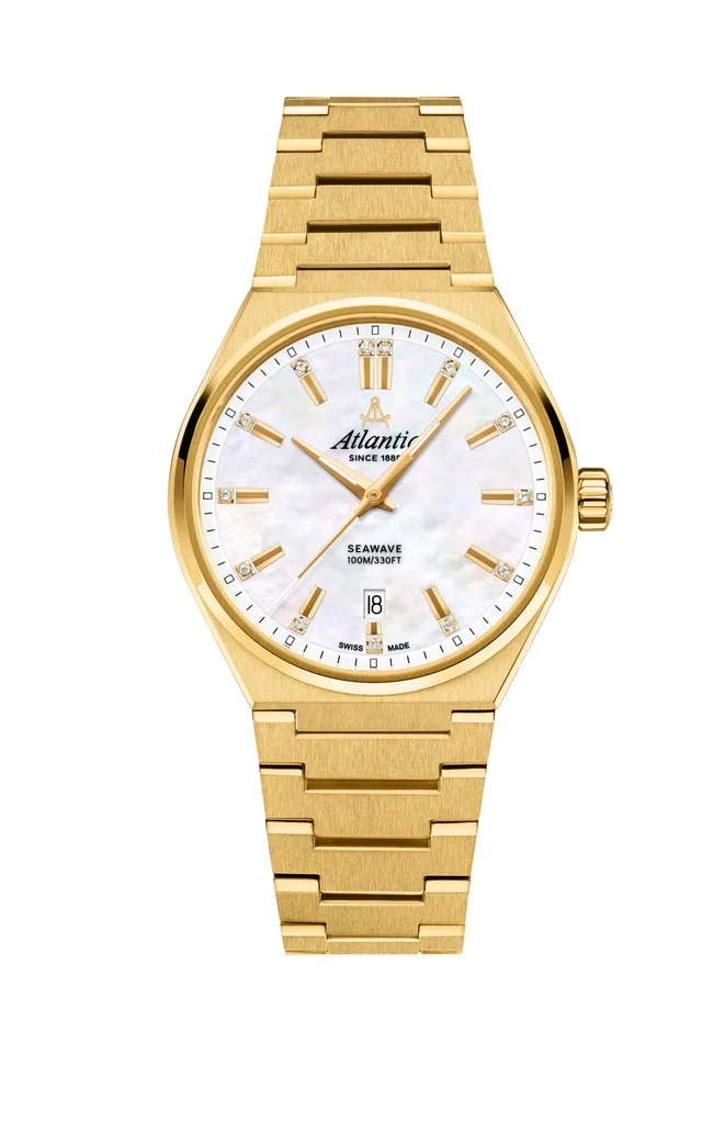 atlantic-watch-seawave-35mm-damenuhr-gelbgold-pvd-perlmutt image 1
