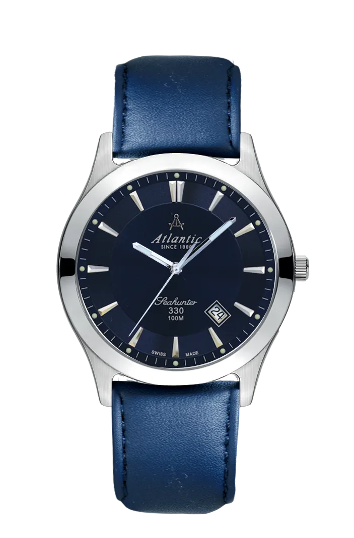 atlantic-watch-seahunter-330-taucheruhr-blau-leder image 1
