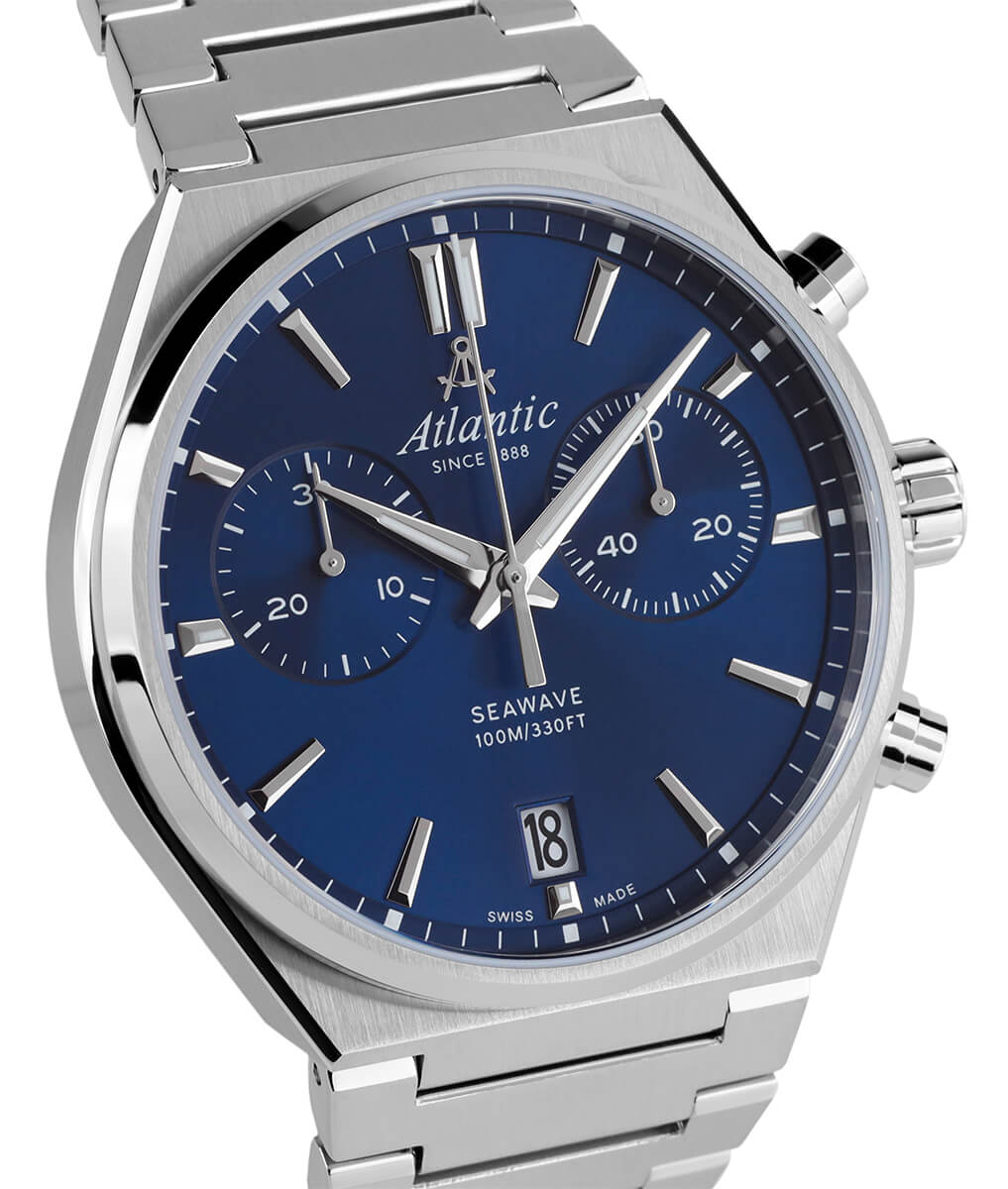 atlantic-watch-seawave-chrono-quarz-blau-metallarmband image 2