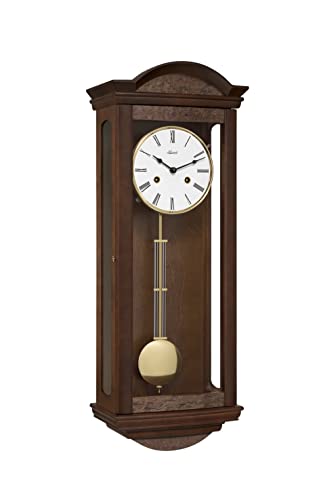 hermle-71001-030141-pendelwanduhr-wurzelholzoptik-66-cm-mit-halbstundenschlag image 3