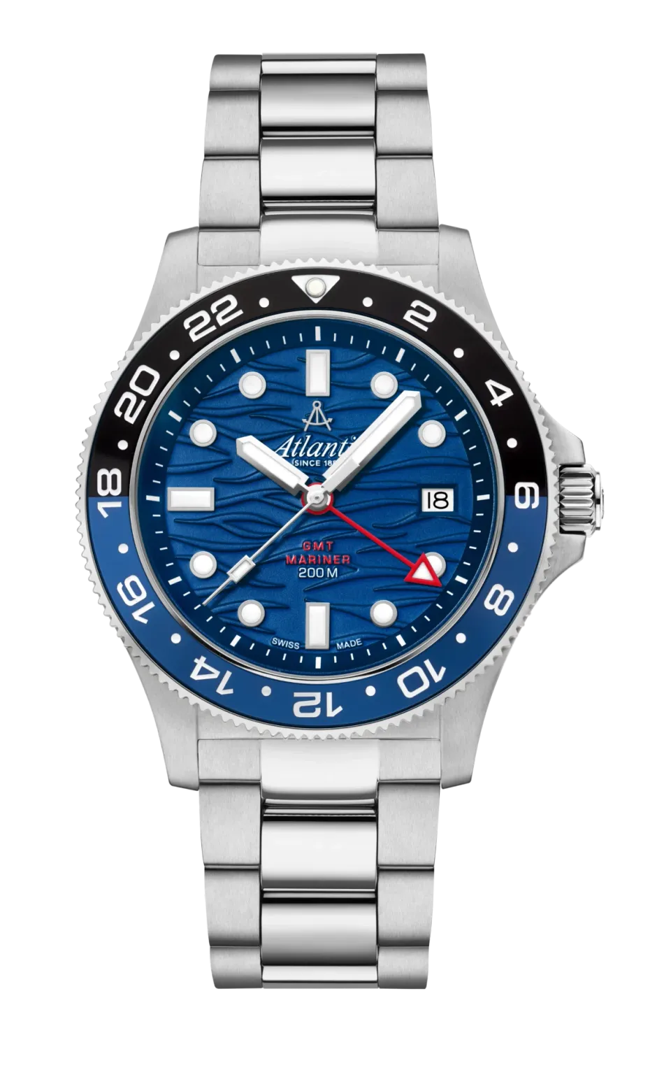 atlantic-watch-mariner-wave-quartz-gmt-herrenuhr-blau-42mm image 1