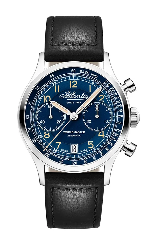 atlantic-watch-worldmaster-bicompax-chronograph-blau-leder image 1