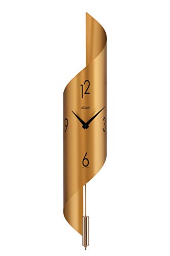 hermle-savanna-ii-70944-x62200-wanduhr-quarz-gold-67-cm-edelstahl image 2