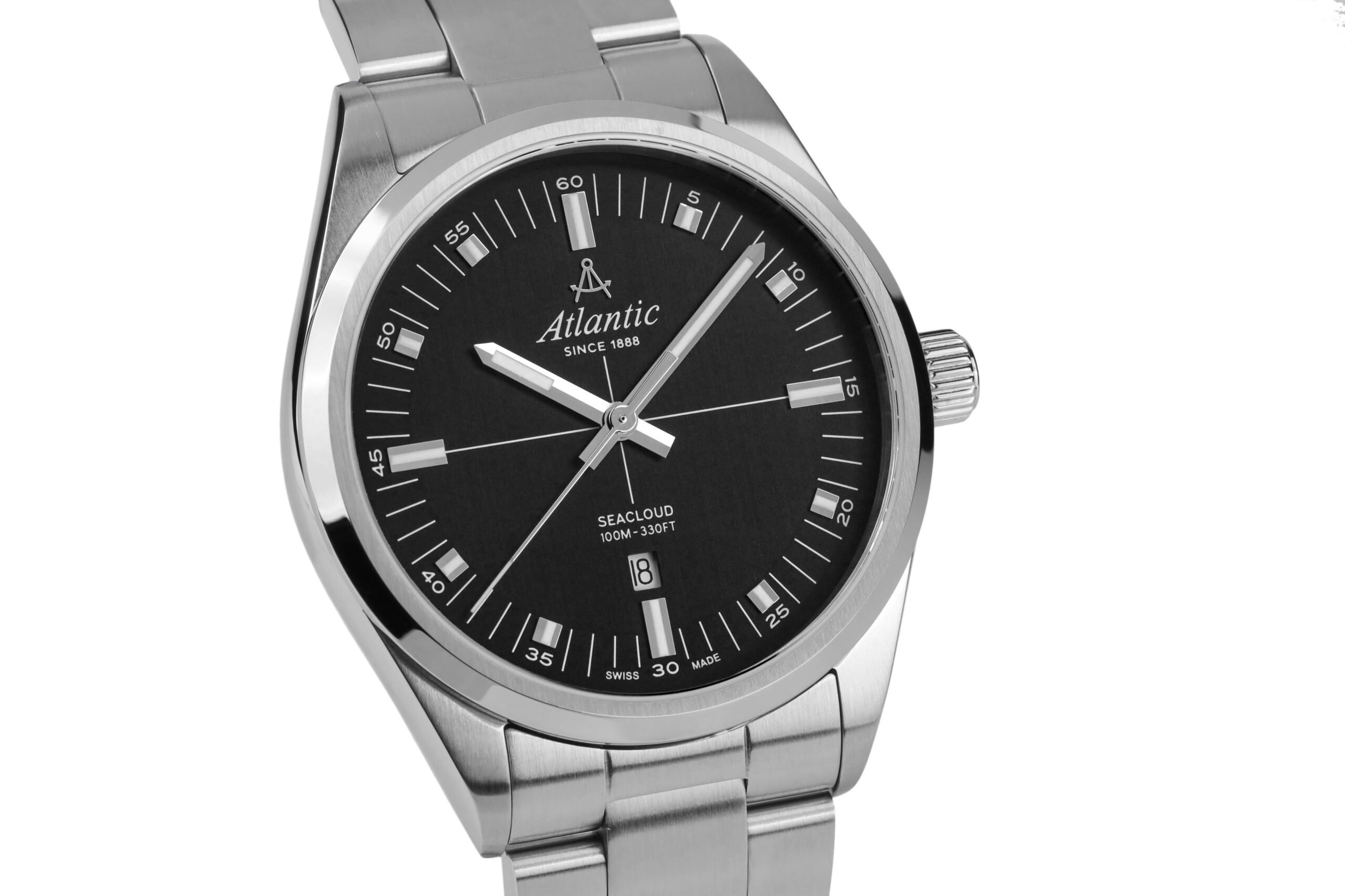 atlantic-watch-seacloud-herrenuhr-schwarz-metallband-saphirglas image 2