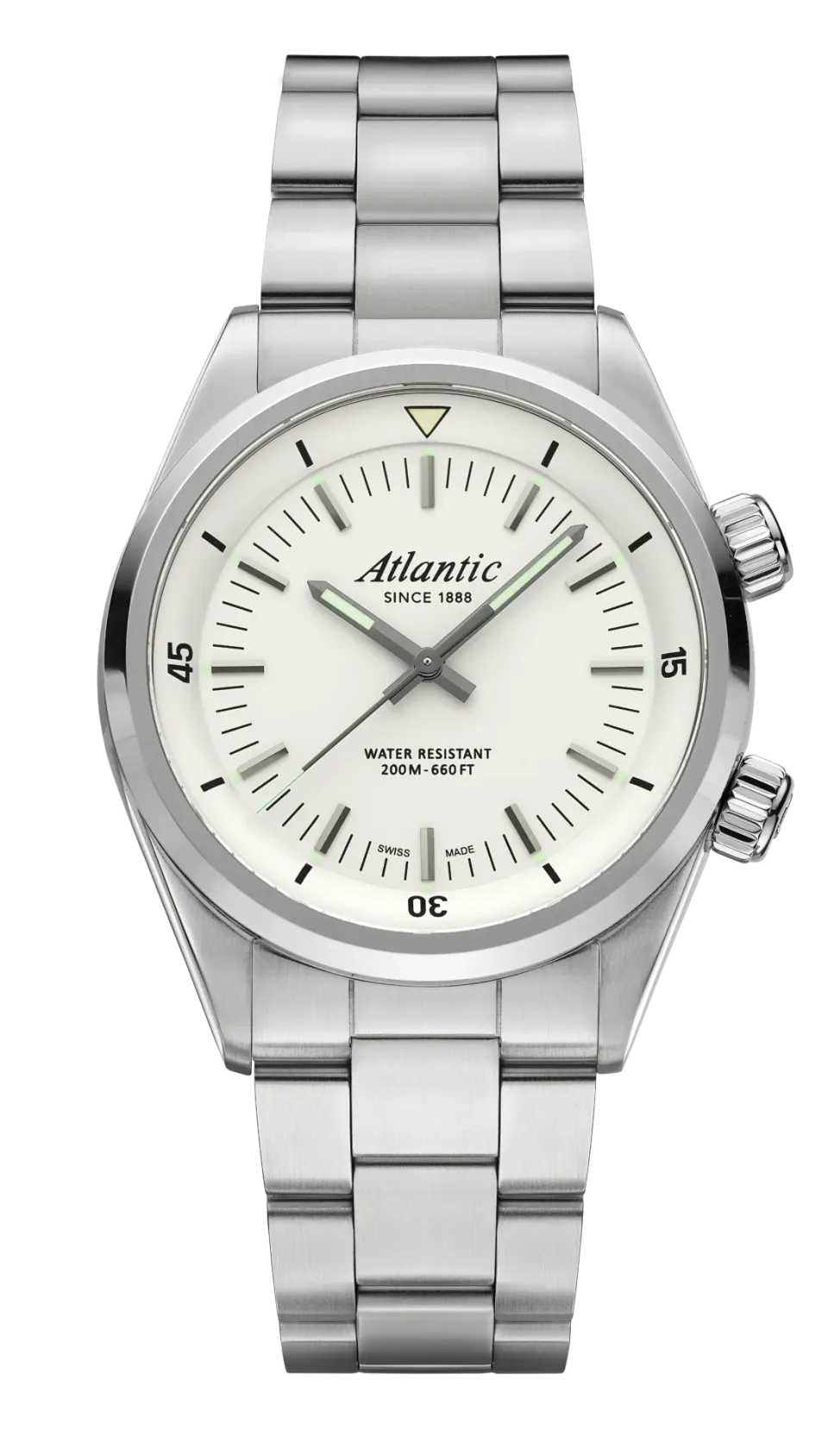 atlantic-watch-seacloud-diver-quarzuhr-wei-es-zifferblatt-metallband image 1