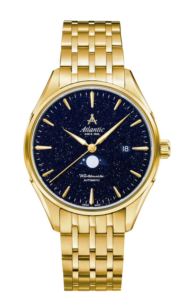 atlantic-watch-worldmaster-nightsky-moonphase-herrenuhr-gelbgold-pvd-mit-blauem- image 1