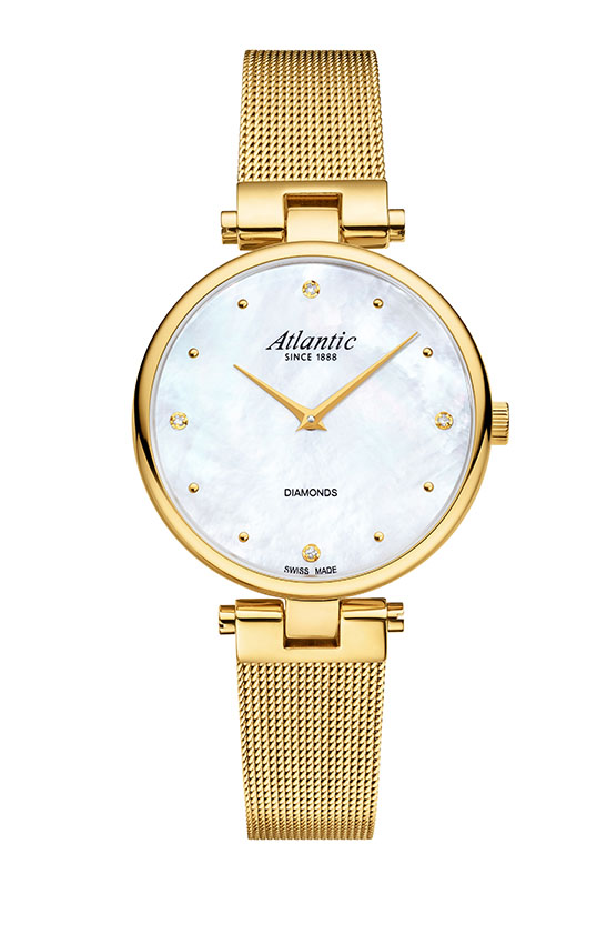atlantic-watch-elegance-royal-diamonds-edition-damenuhr-gelbgold-pvd-perlmutt image 1