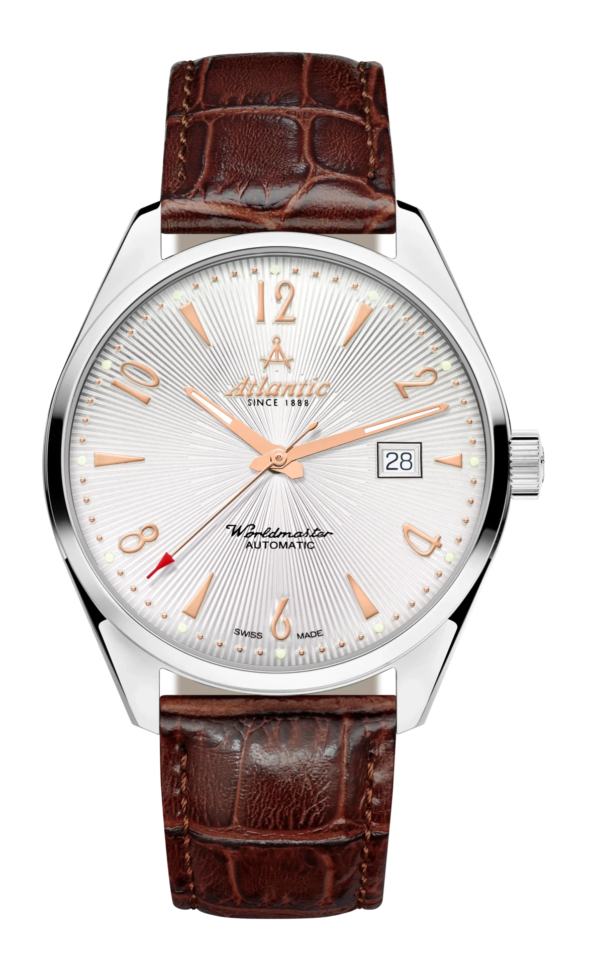 atlantic-watch-worldmaster-art-d-co-automatic-herrenuhr-40mm-silber-mit-ros-gold image 1