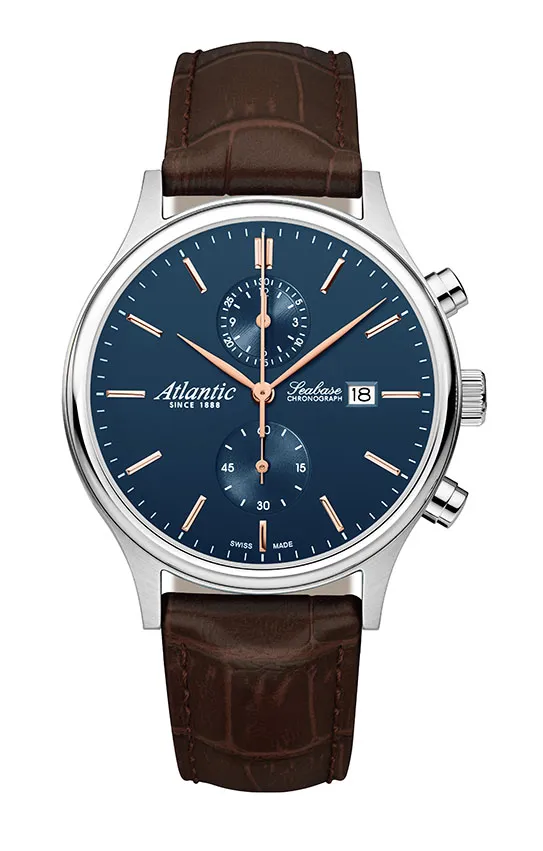 atlantic-watch-seabase-chronograph-nm-herrenuhr-blaues-zifferblatt image 1
