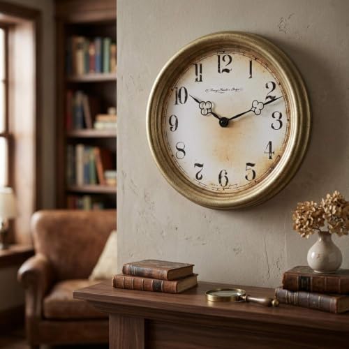 hermle-wanduhr-vintage-30-cm-braun-30756-002100-messing-wanduhr-mit-barock-zeige image 5