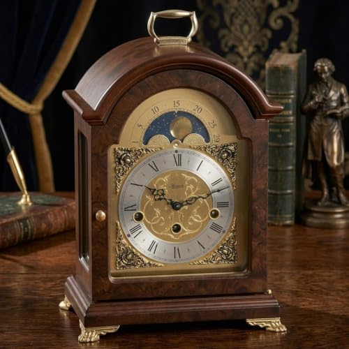 hermle-23054-030340-tischuhr-englische-stiluhr-nussbaum-mit-westminster-schlag image 6