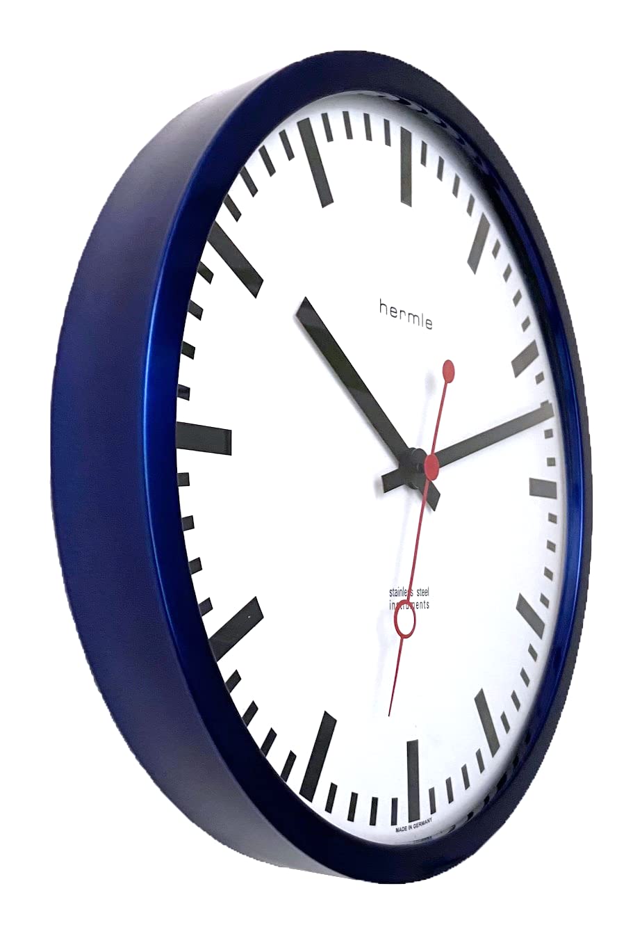 hermle-bahnhofsuhr-30471-q72100-quarz-blau-30-cm image 2