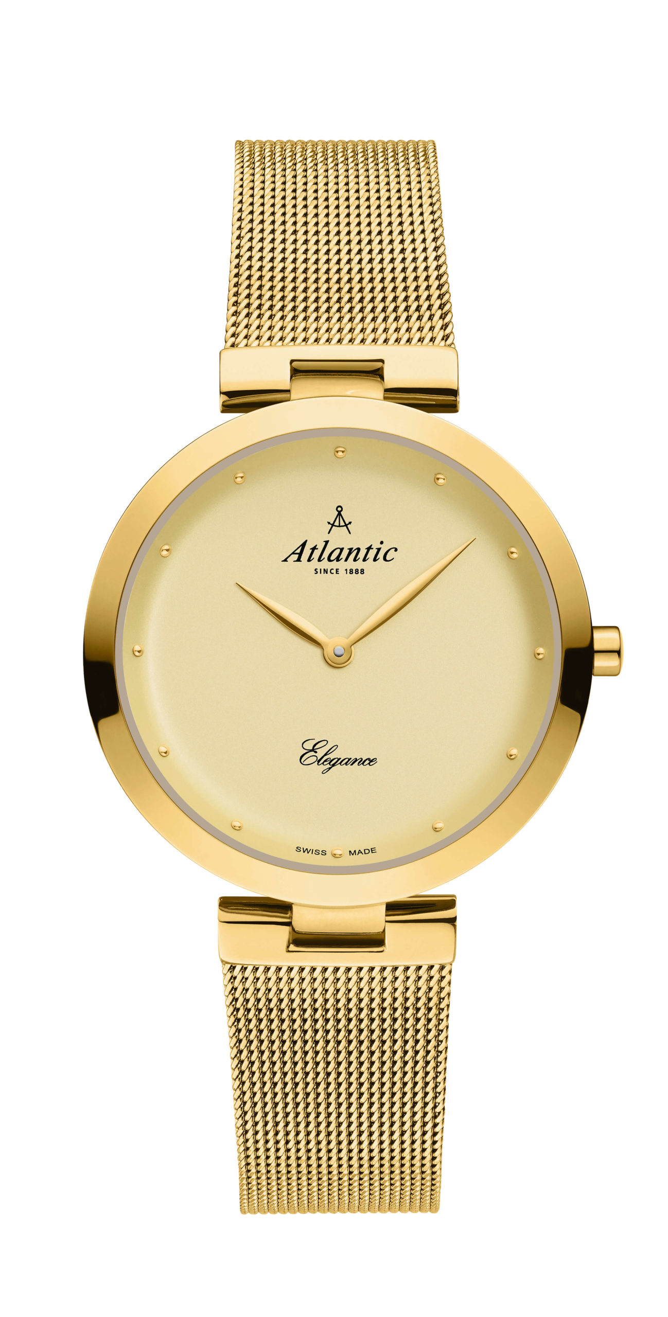 atlantic-watch-elegance-classic-damenuhr-gelbgold-pvd-champagner image 1