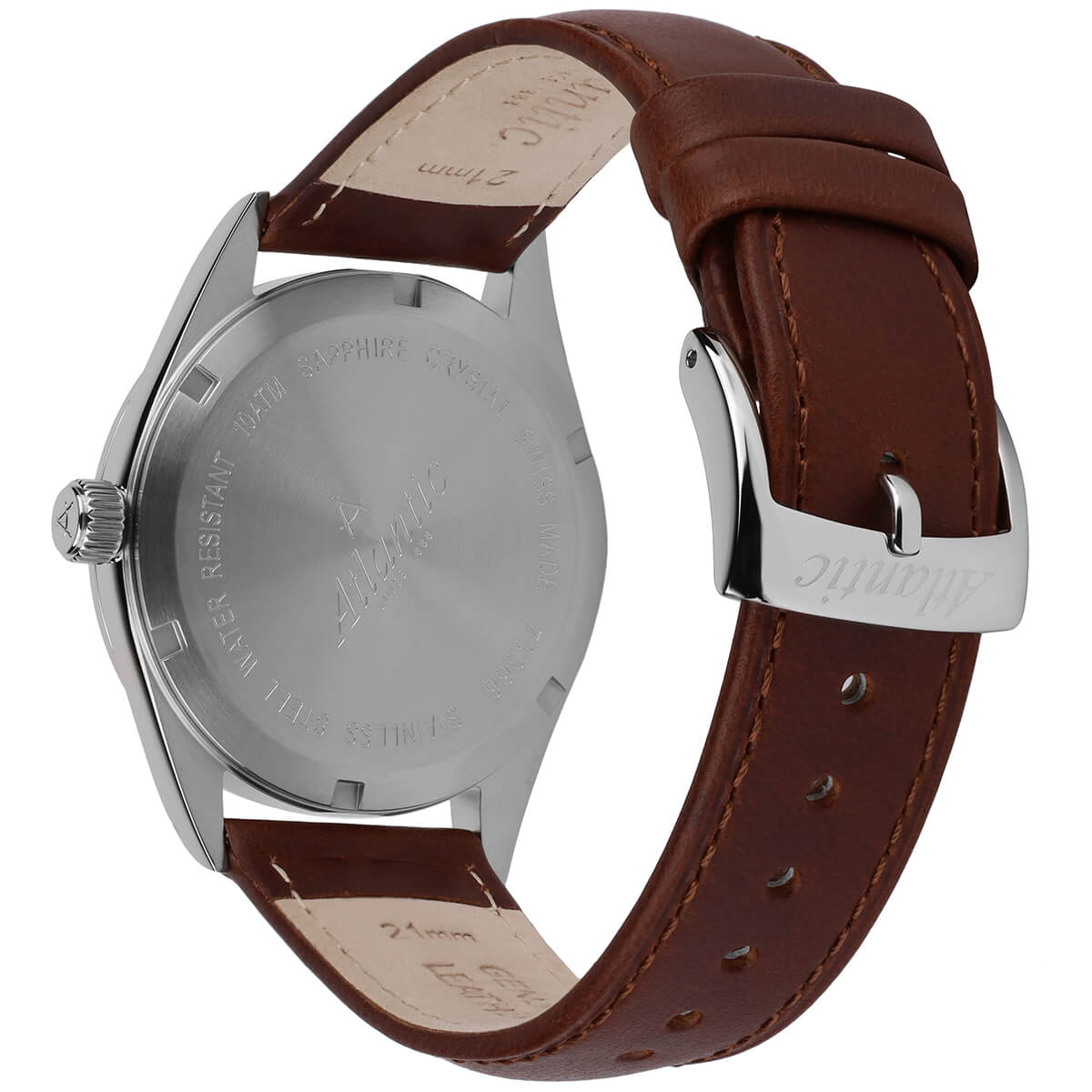 atlantic-watch-seacloud-quarz-rot-leder-herrenuhr image 4