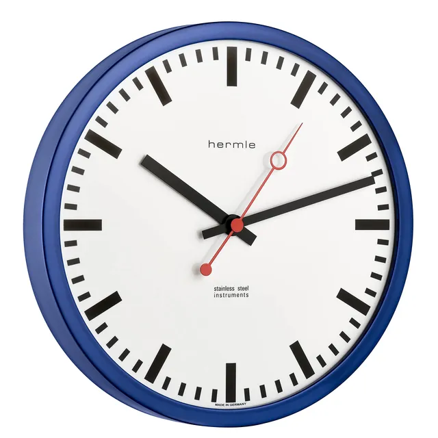 hermle-bahnhofsuhr-30471-q72100-quarz-blau-30-cm image 1