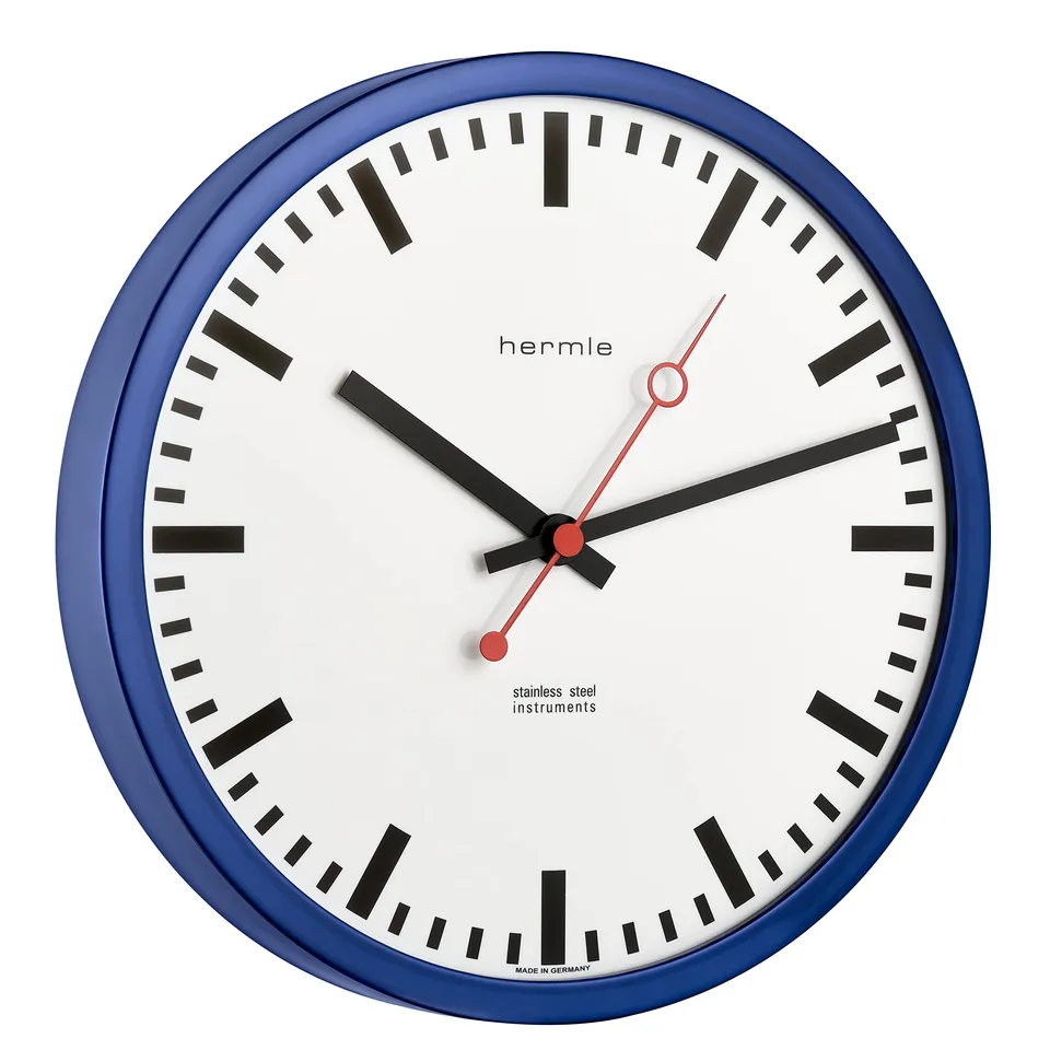 hermle-bahnhofsuhr-30471-q72100-quarz-blau-30-cm image 1