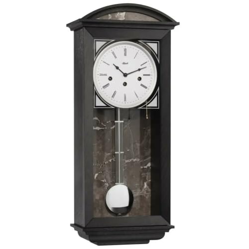 hermle-newport-pendelwanduhr-regulator-schwarz-8-tage-westminster-71024-740341 image 4