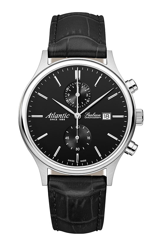 atlantic-watch-seabase-chronograph-nm-schwarz-stahl image 1