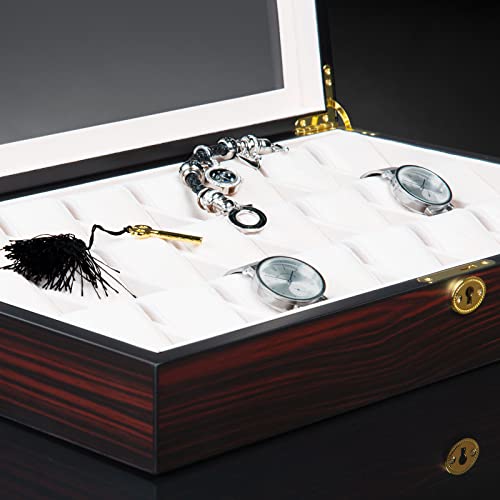 designh-tte-auckland-24-uhrenbox-braun-schwarz-f-r-24-uhren image 7