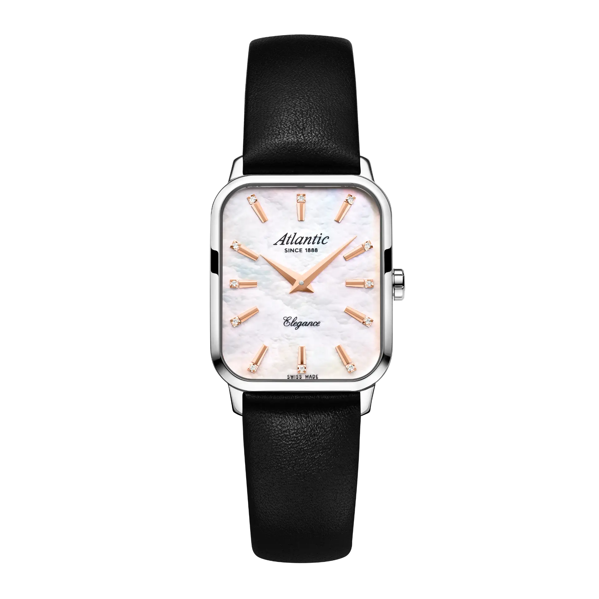 atlantic-watch-elegance-belle-damenuhr-perlmutt-zifferblatt-lederband image 1