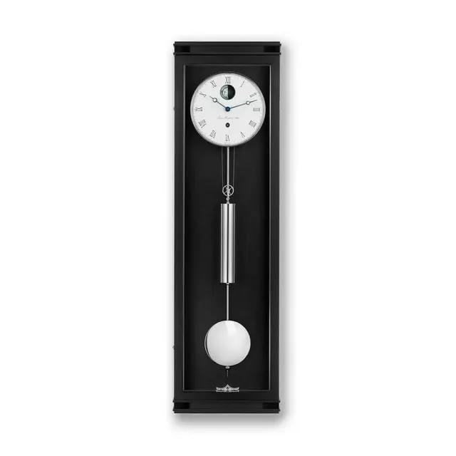 hermle-71012-740761-regulator-pendelwanduhr-monatsl-ufer-mondphase-schwarz-wei-9 image 1