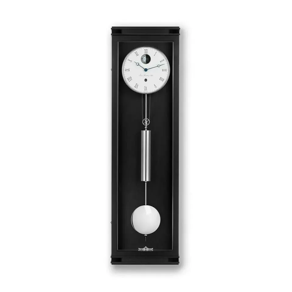 hermle-71012-740761-regulator-pendelwanduhr-monatsl-ufer-mondphase-schwarz-wei-9 image 1