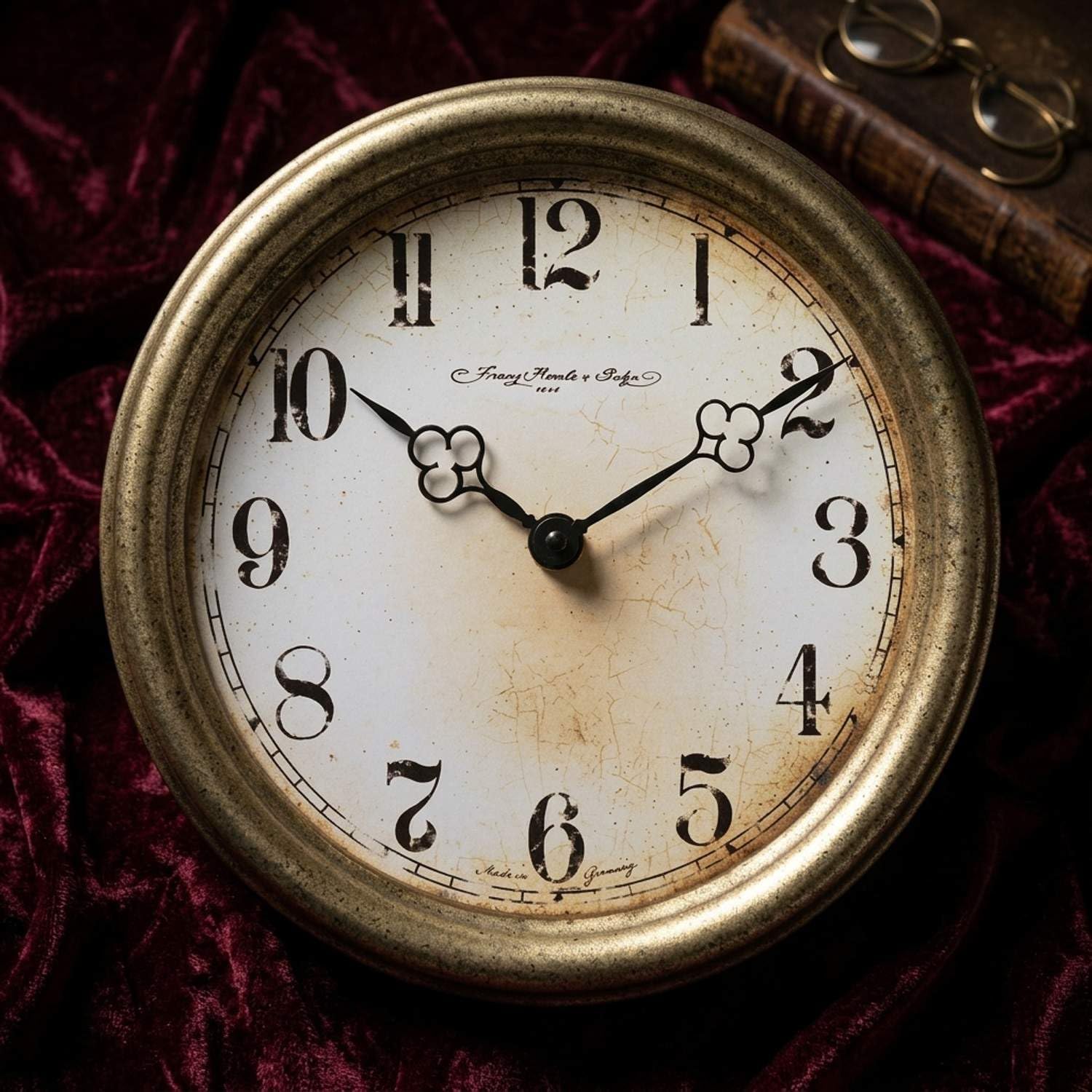 hermle-wanduhr-vintage-30-cm-braun-30756-002100-messing-wanduhr-mit-barock-zeige image 3