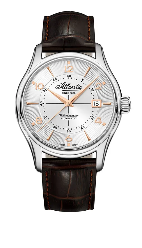 atlantic-watch-worldmaster-1888-automatic-vintage-edition-40mm-silber-ros-gold image 1