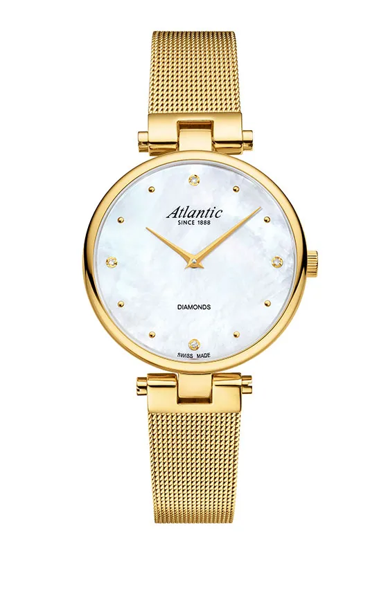 atlantic-watch-elegance-royal-diamonds-edition-damenuhr-gelbgold-pvd-perlmutt image 1