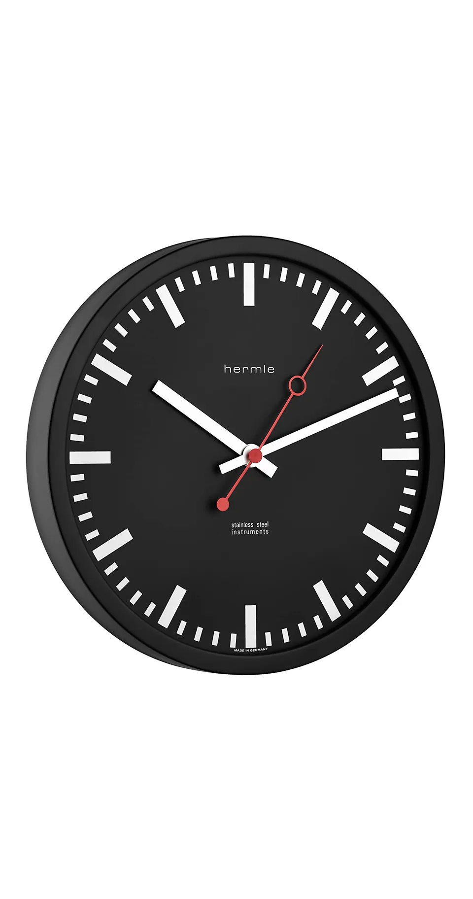 hermle-30471-742100-wanduhr-edelstahl-30-cm-quarz image 1