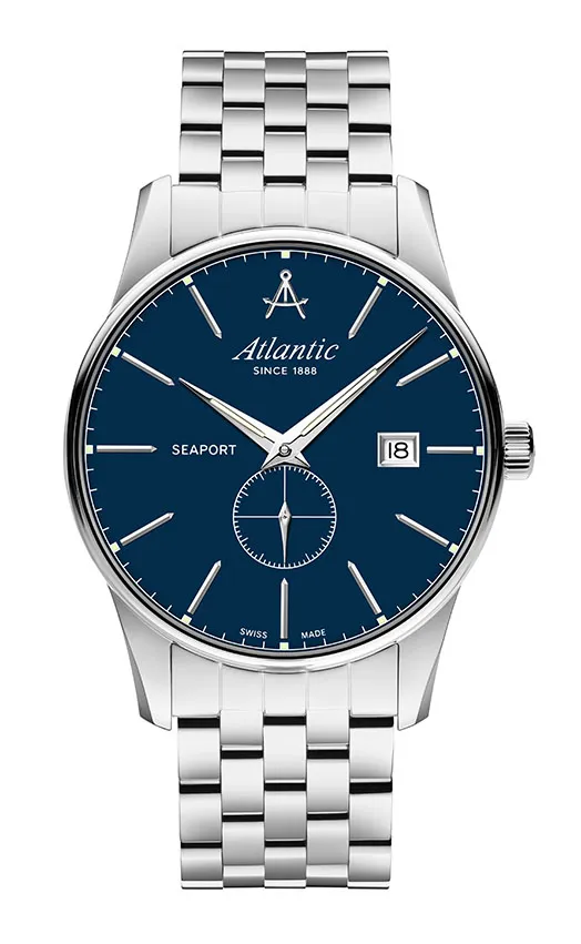 atlantic-watch-seaport-small-second-herrenuhr-blaues-zifferblatt-saphirglas-quar image 1