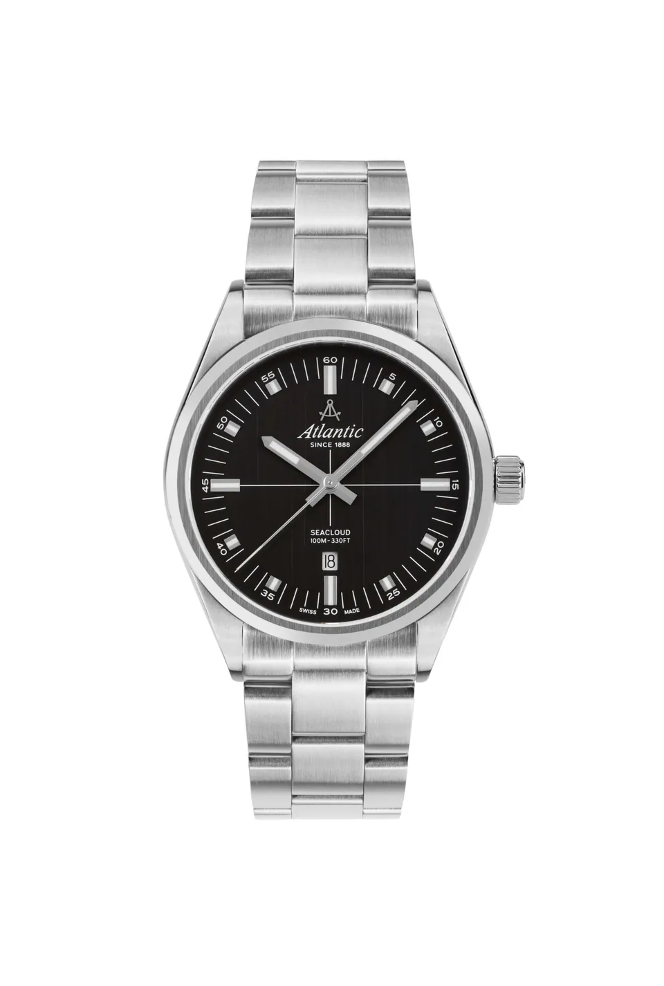 atlantic-watch-seacloud-herrenuhr-schwarz-metallband-saphirglas image 1