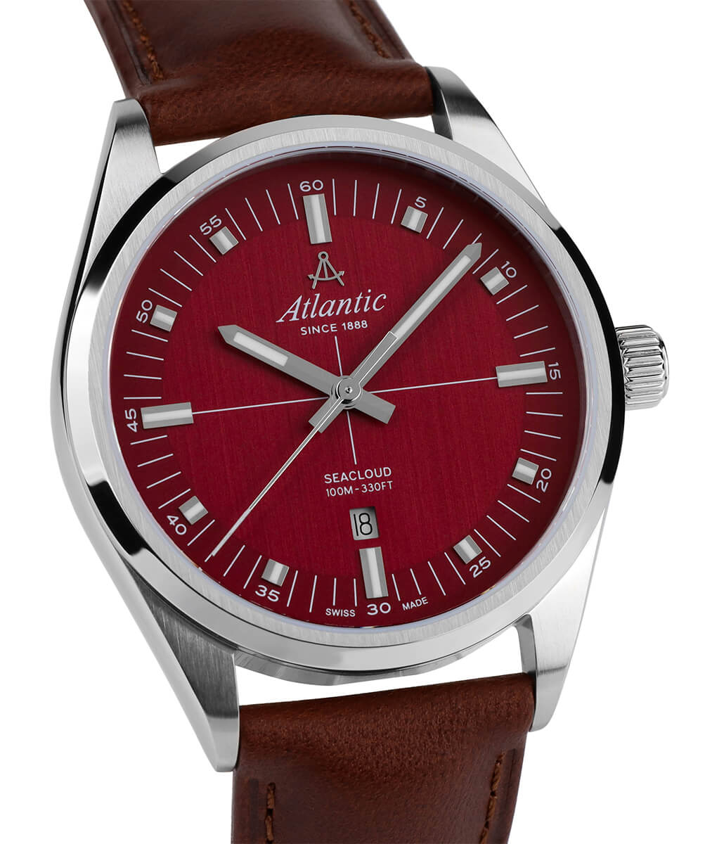 atlantic-watch-seacloud-quarz-rot-leder-herrenuhr image 2