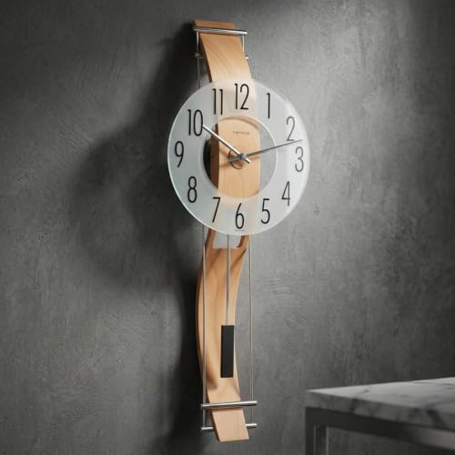 hermle-70644-382200-pendelwanduhr-quarz-buche-mit-glaszifferblatt image 8