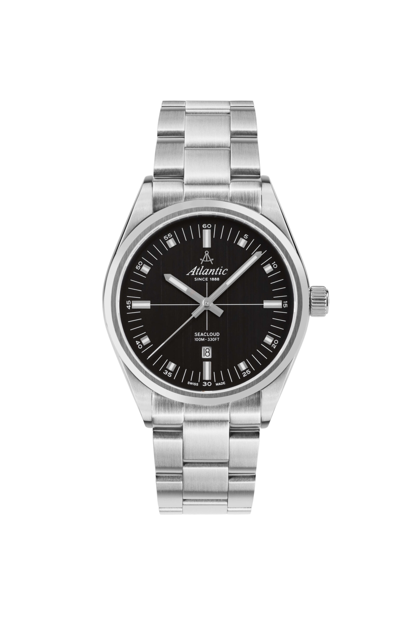 atlantic-watch-seacloud-herrenuhr-schwarz-metallband-saphirglas image 1