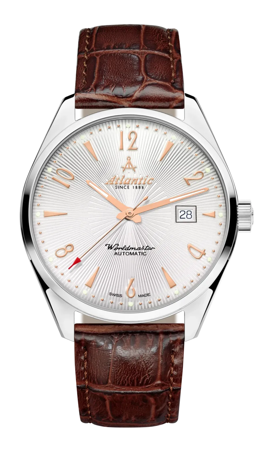 atlantic-watch-worldmaster-art-d-co-automatic-herrenuhr-40mm-silber-mit-ros-gold image 1