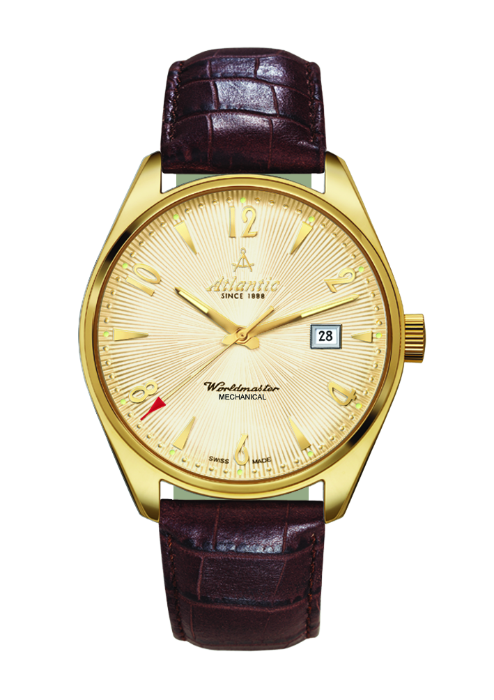 atlantic-watch-worldmaster-art-deco-mechanical-herrenuhr-pvd-champagner image 1